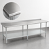 Thumbnail image #3 for Eagle Group Budget Series 108-Inch x 36-Inch 430 Stainless Steel Work Table with Rear Up-Turn and Undershelf