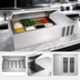 Thumbnail image #3 for Delfield CTP 8160-NBP 60-Inch Countertop Refrigerated Prep Rail, Raised Condiment Rail, 6 x 1/3 Pans