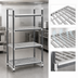 Thumbnail image #3 for Cambro Camshelving Elements XTRA 4-Tier Stationary Starter Polymer Shelving Unit, 24 x 72 x 64 Inches, Vented, Speckled Gray