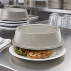 Thumbnail image #4 for Cambro 99VSNH191 Round Fiberglass Plate Cover, Ventless, Granite Gray, 9-9/16" Inside Diameter Case of 12