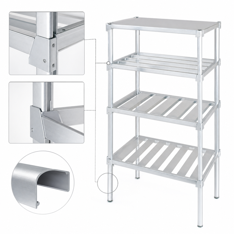 Product image #3 for Channel 4-Inch E-Channel Adjustable Aluminum Shelf, 42 x 24 Inches