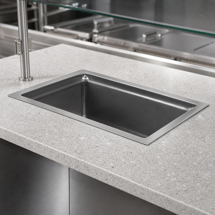 Product image #3 for Eagle Group Built-In Drop-In Rectangular Electric Hot Well Food Warmer with Drain, Wet/Dry, Single 12 x 20 Pan Opening, 240V