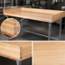 Thumbnail image #3 for John Boos 108 Inch x 24 Inch Bakers' Table with 1-3/4 Inch Maple Top, 4-Inch Coved Riser, and Galvanized Base