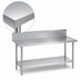 Thumbnail image #3 for Duke 84-Inch x 36-Inch Stainless Steel Work Table with 10-Inch Riser and Marine Edge