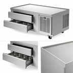 Thumbnail image #3 for Delfield Low Profile F2952CP Refrigerated Equipment Stand, 52-1/4 in W, 2 Drawers, Stainless Steel Top