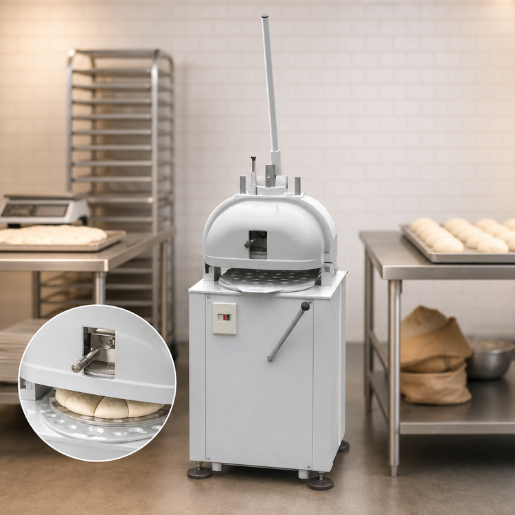 Product image #3 for Univex Semi-Automatic Bun Divider/Rounder, 30-Piece Output, 1.41-4.76 oz