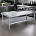 Thumbnail image #3 for Eagle Group 48-3/8-Inch Stainless Steel Top Griddle/Equipment Stand with Adjustable Undershelf