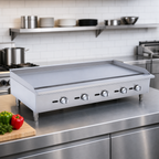 Thumbnail image #3 for 60-Inch Countertop Gas Griddle with Thermostatic Controls, 5 Burners, and 3/4-Inch Smooth Steel Plate