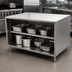Thumbnail image #3 for BK Resources 48-Inch x 30-Inch Stainless Steel Chef Table with Open-Front Cabinet Base