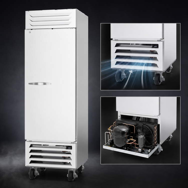 Product image #4 for Beverage-Air Vista® Series 1-Section Bottom-Mount Reach-In Freezer with Solid Door, 19.08 Cu. Ft.