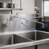 Thumbnail image #3 for John Boos Low-Lead Heavy Duty Backsplash-Mount Faucet with 14-Inch Swing Spout, 8-Inch Centers