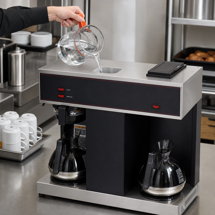 Product image #3 for BUNN VPS Black Single-Station Pourover Commercial Drip Coffee Brewer with 3 Warmers