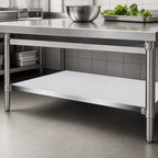 Thumbnail image #3 for John Boos SLS1460 Stainless Steel Work Table Undershelf for SBO Frame, 168W x 60D, 16 Gauge
