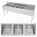 Thumbnail image #4 for Top Shelf TS Series 84-Inch Three-Compartment Stainless Steel Underbar Sink with Dual Drainboards