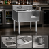 Thumbnail image #3 for Eagle 1800 Series Underbar Drainboard / Ice Bin / Blender Unit, 62 Inch W x 20 Inch D