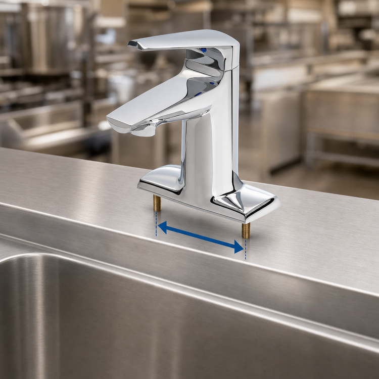 Product image #3 for T&S Brass LakeCrest 4-Inch Centerset Deck Mount Single-Lever Faucet, Polished Chrome