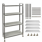 Thumbnail image #3 for Cambro Camshelving® Elements EST214281S4480 High-Density Overhead-Track Stationary Shelving Starter Unit, 21"D x 42"W x 81"H, 4 Solid Shelves