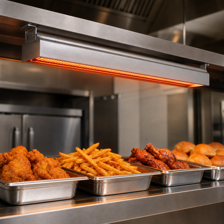 Product image #3 for Hatco Glo-Ray Narrow Max 48-Inch Unlighted Infrared Strip Heater, Stainless Steel, 1300W