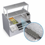 Thumbnail image #4 for Krowne Royal Series KRPT-54ARP-10 54-Inch Pass-Thru Underbar Ice Bin/Cocktail Station with Right-Side 10-Circuit Cold Plate