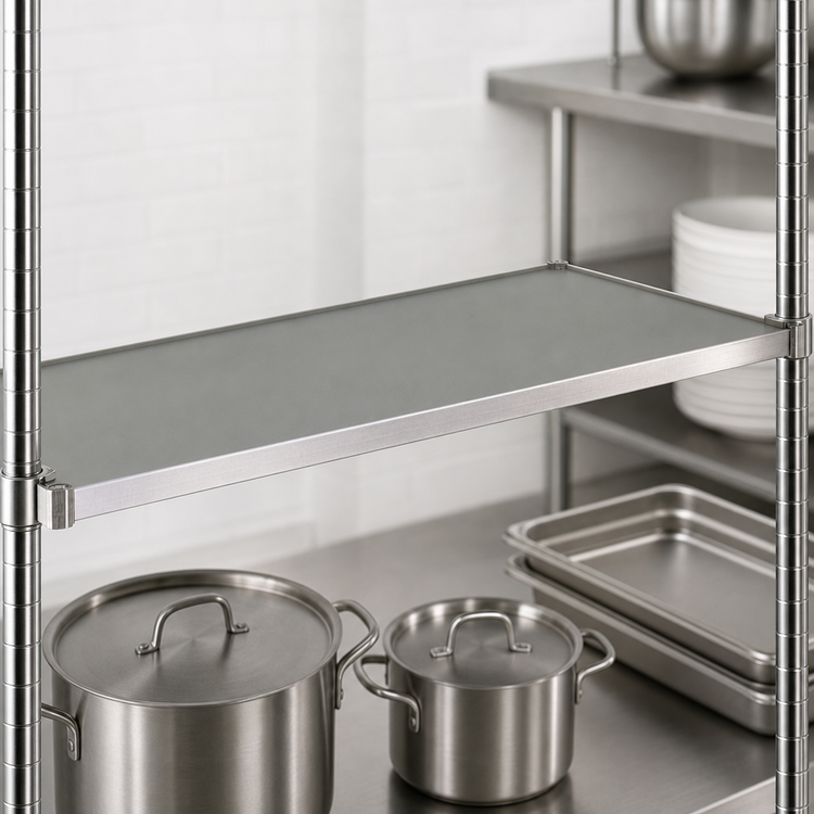 Product image #3 for Eagle Group 54" x 14" Solid Galvanized Shelf with Marine Edge