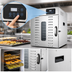 Thumbnail image #3 for Countertop Single-Zone Stainless Steel 12-Tray Digital Food Dehydrator, 120V