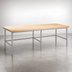 Thumbnail image #3 for John Boos Baker's Table Frame for 168-Inch x 60-Inch Top, Stainless Steel Legs, Without Bin Stops, Welded Set-Up