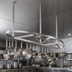 Thumbnail image #3 for John Boos PRB05-C Boat-Shaped Ceiling-Mounted Stainless Steel Pot Rack with 30 Double Hooks