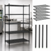 Thumbnail image #3 for Quantum Stationary Black Epoxy Antimicrobial Wire Shelving Starter Kit, 48