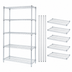 Thumbnail image #3 for Quantum 48 in. W x 30 in. D x 63 in. H 5-Shelf 304 Stainless Steel Stationary Wire Shelving Starter Kit