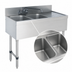 Thumbnail image #3 for Advance Tabco Special Value Series 2-Compartment Bar Sink Unit with Right Drainboard and Splash-Mount Faucet, 36 Inch Stainless Steel