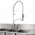 Thumbnail image #3 for Stainless Steel 8-Inch Backsplash Mount Pre-Rinse Add-On Faucet with 14-Inch Swing Spout