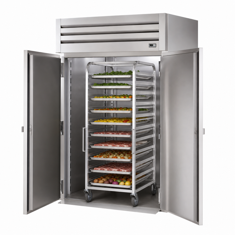 Product image #3 for True SPEC SERIES Two-Section Roll-In Solid Swing Door Refrigerator, 89-Inch High, Stainless Steel