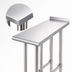 Thumbnail image #3 for 12 Inch x 24 Inch 18-Gauge Stainless Steel Equipment Filler Table with 1-1/2 Inch Rear Upturn