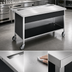Thumbnail image #3 for Atlas Metal CAU-4 63-3/4-Inch Mobile Modular Beverage Serving Counter with 304 Stainless Steel Top