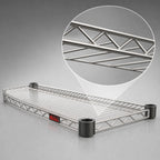 Thumbnail image #3 for Eagle Group QuadTruss QA2472S Quad-Adjust Wire Shelf, 72"W x 24"D, Stainless Steel, 600 lb Capacity Case of 2