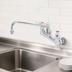 Thumbnail image #3 for T&S Brass Wall-Mount Mixing Faucet with 12-Inch Swing Nozzle and 8-Inch Adjustable Centers