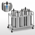 Thumbnail image #3 for Atlas Metal 4-Stack Unheated Mobile Open Plate Dispenser for 5-3/4 Inch Plates