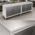 Thumbnail image #3 for John Boos 96-Inch x 30-Inch Stainless Steel Work Table with Open Front Cabinet Base and Flat Top