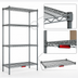 Thumbnail image #4 for Eagle Group Valu-Master Double-Mat Wire Shelving Starter Unit, 4-Tier, 48 x 18 x 63 Inches, Gray Epoxy