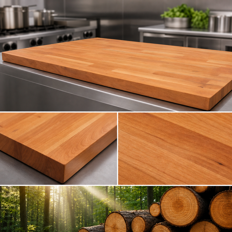 Product image #3 for John Boos Boos Block American Cherry Edge Grain Kitchen Countertop, 72 x 48 x 1-3/4 Inch, Penetrating Oil Finish