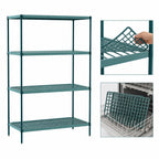 Thumbnail image #3 for Metro Super Erecta Pro PR-214263K3-S-4 Stationary Polymer Shelving Starter Unit, 21"W x 42"D x 63"H, 4 Shelves with Removable Mats