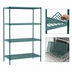 Thumbnail image #3 for Metro Super Erecta Pro 21 Inch x 42 Inch x 63 Inch Stationary Polymer Shelving Starter Unit with 4 Shelves