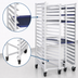 Thumbnail image #3 for Panco Z-Type Mobile Full-Height Open-Side Sheet Pan Nesting Rack, 30-Pan, Aluminum