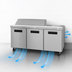Thumbnail image #3 for Hoshizaki Steelheart SR72B-12 72-Inch Three-Section Sandwich Top Refrigerated Prep Table