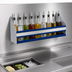 Thumbnail image #3 for Advance Tabco Prestige Signature Series Single Tier Stainless Steel Speed Rail, 36 Inch, 9 Bottle Capacity