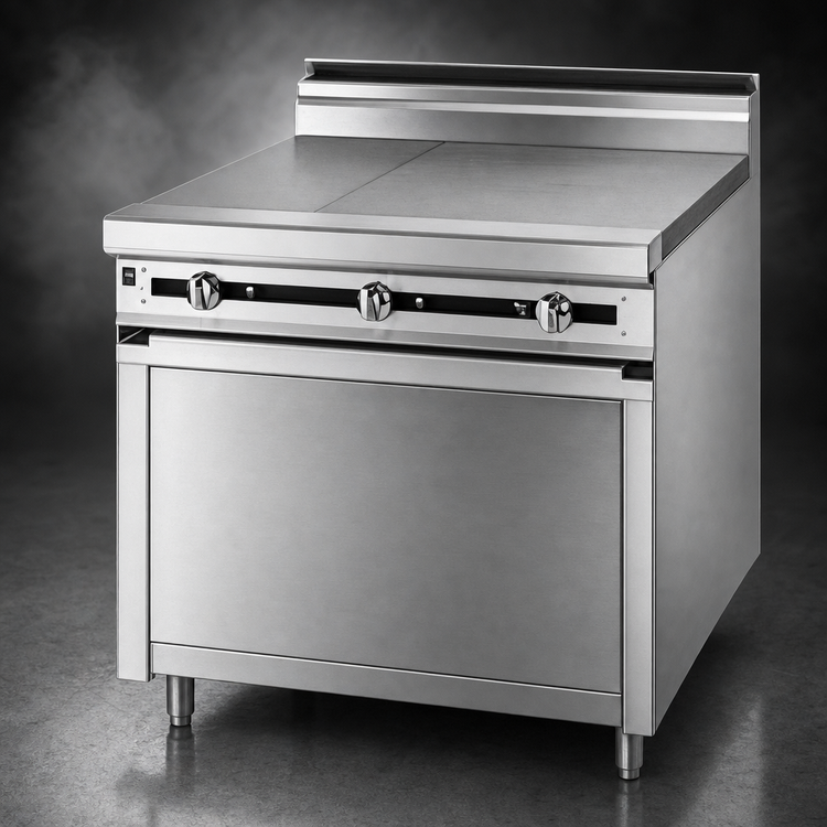 Product image #3 for Jade Titan JTRH-1HT-A 12" Heavy Duty Cabinet Base Gas Hot Top Range
