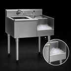 Thumbnail image #3 for Eagle Group 1800 Series BM50-18L-7 50-Inch Underbar Ice Bin/Cocktail Station with Blender Recess, 75-Lb. Ice Capacity & 7-Circuit Cold Plate