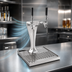 Thumbnail image #3 for Glastender Cobra 2-Faucet Air-Cooled Countertop Draft Dispensing Tower, Mirror Finish