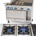 Thumbnail image #3 for Comstock-Castle F3430-3RB 48-Inch Gas Char-Broiler Range with 2 Open Star Burners, 36-Inch Char-Broiler, Oven, and Cabinet Base