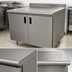 Thumbnail image #3 for Advance Tabco Enclosed Work Table with Cabinet Base, 48W x 24D, 14 Gauge 304 Stainless Steel Top